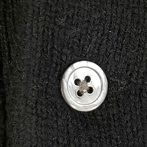 Polo Ralph Lauren Lambswool Sweater Mens Collared 1/4 Button Black Large Vintage - Picture 5 of 9